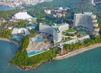 The Royal Cliff Hotels Group as seen from the air.